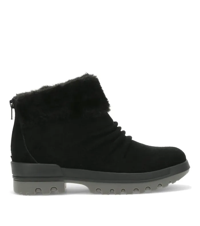 Women Nuri Cold Weather Bootie Black Suede Baretraps Booties