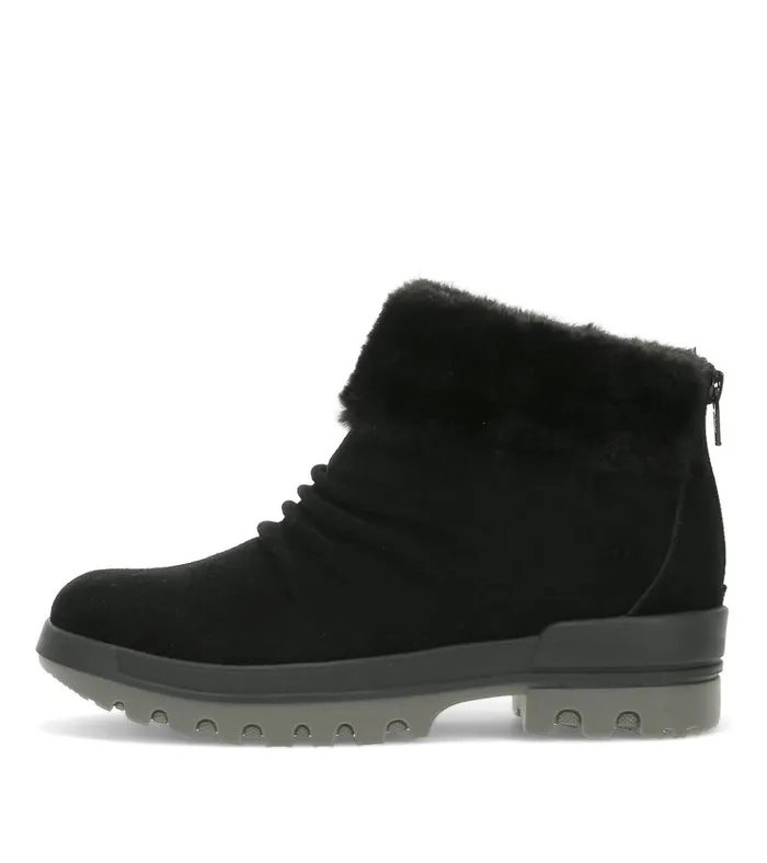 Women Nuri Cold Weather Bootie Black Suede Baretraps Booties