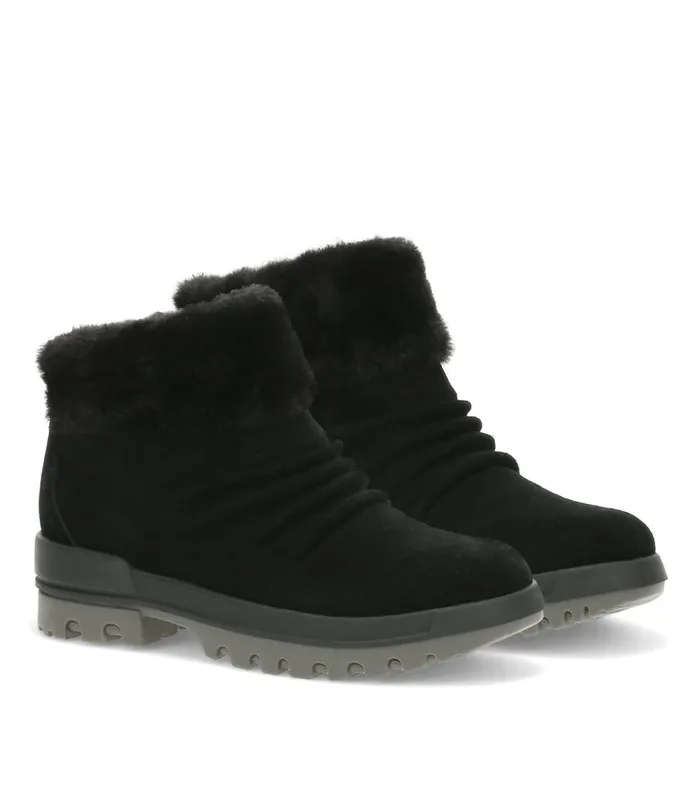 Women Nuri Cold Weather Bootie Black Suede Baretraps Booties