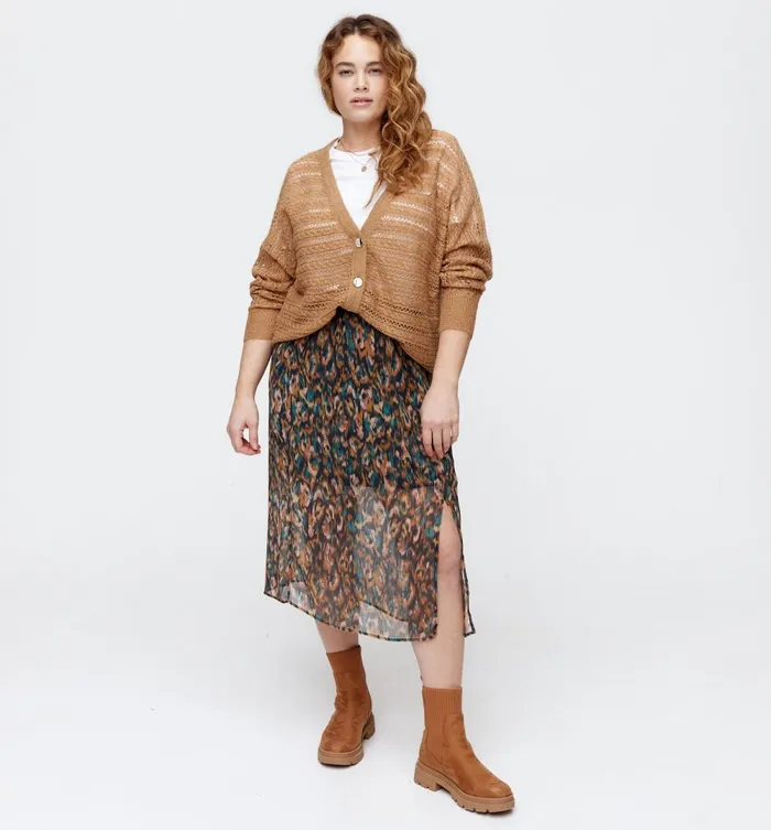 Women Openwork Cardigan 8211 Chestnut Brown Promod Jumpers And Cardigans Women Openwork Cardigan 8211 Chestnut Brown Promod Jumpers And Cardigans