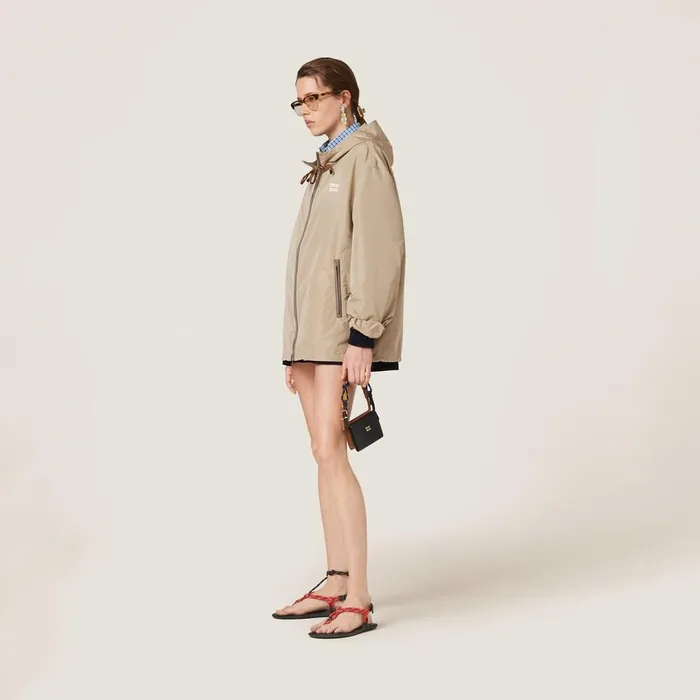 Women Outerwear Miu Miu Technical Fabric Blouson Jacket Cord Women Outerwear Miu Miu Technical Fabric Blouson Jacket Cord
