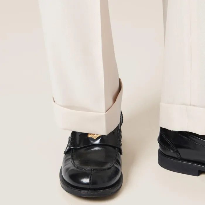 Women Pants And Shorts Miu Miu Batavia Pants Natural