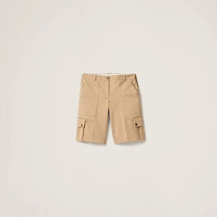 Women Pants And Shorts Miu Miu Chino Bermudas Cord