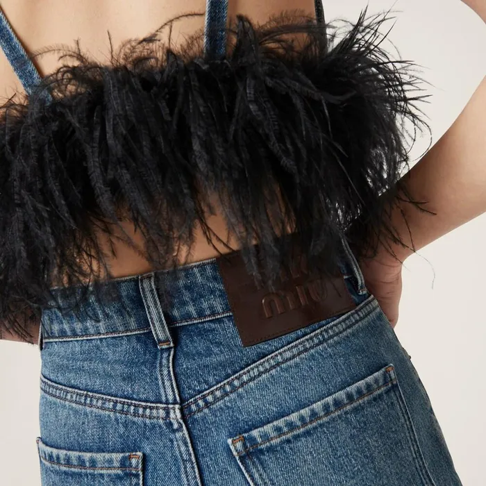 Women Pants And Shorts Miu Miu Denim Jeans Blueblack