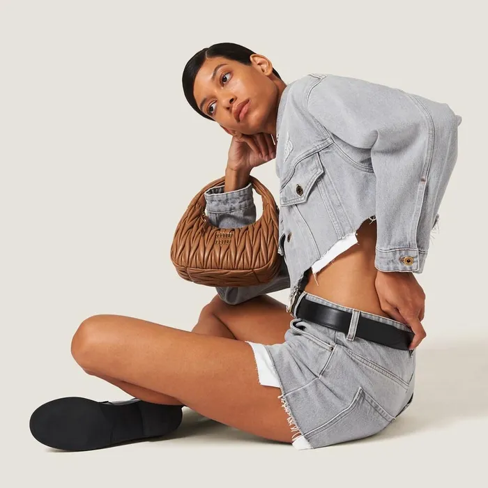 Women Pants And Shorts Miu Miu Denim Shorts Grey Women Pants And Shorts Miu Miu Denim Shorts Grey