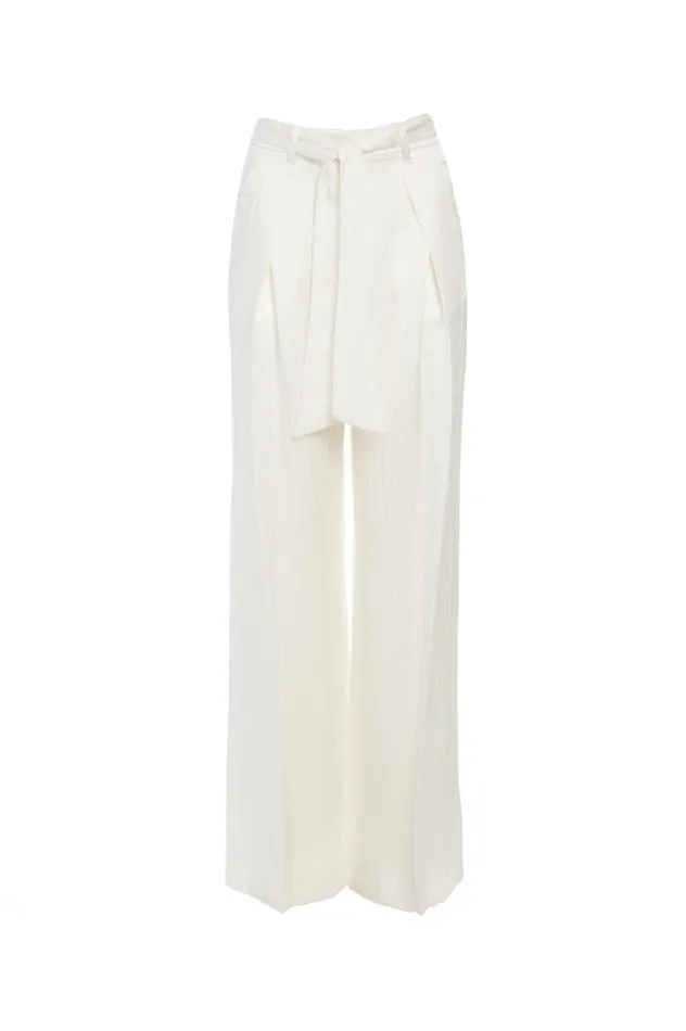 Women Pants Gabriela Hearst Thomazia Pant In Ivory Silk