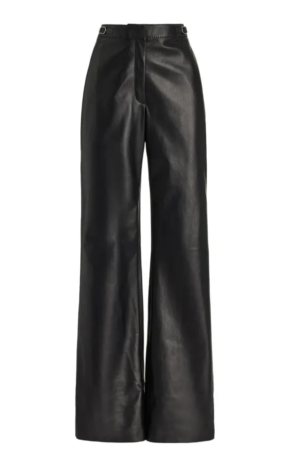 Women Pants Gabriela Hearst Vesta Pant In Black Nappa Leather