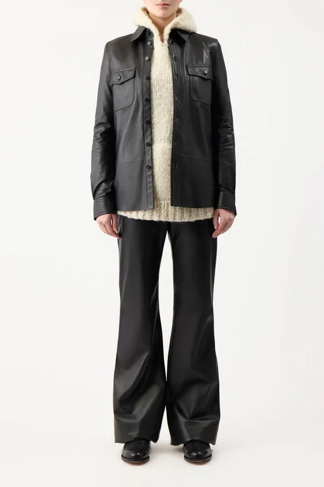 Women Pants Gabriela Hearst Vesta Pant In Black Nappa Leather