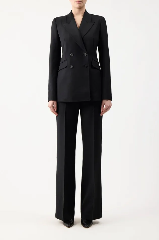 Women Pants Gabriela Hearst Vesta Pant In Black Sportswear Wool
