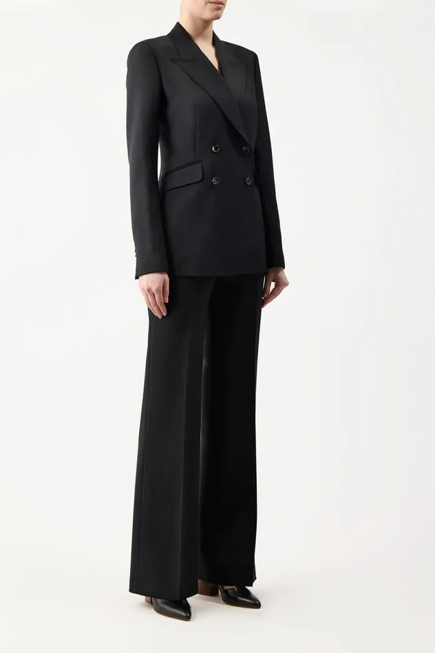 Women Pants Gabriela Hearst Vesta Pant In Black Sportswear Wool