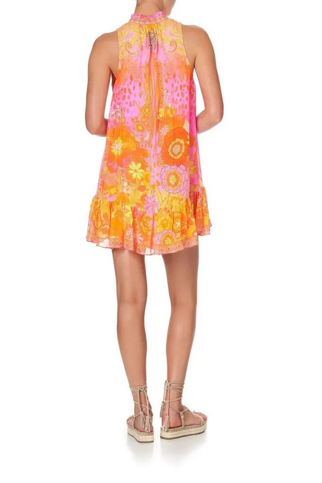 Women Party Dresses Camilla High Neck Ruffle Dress Hair Hair Hair