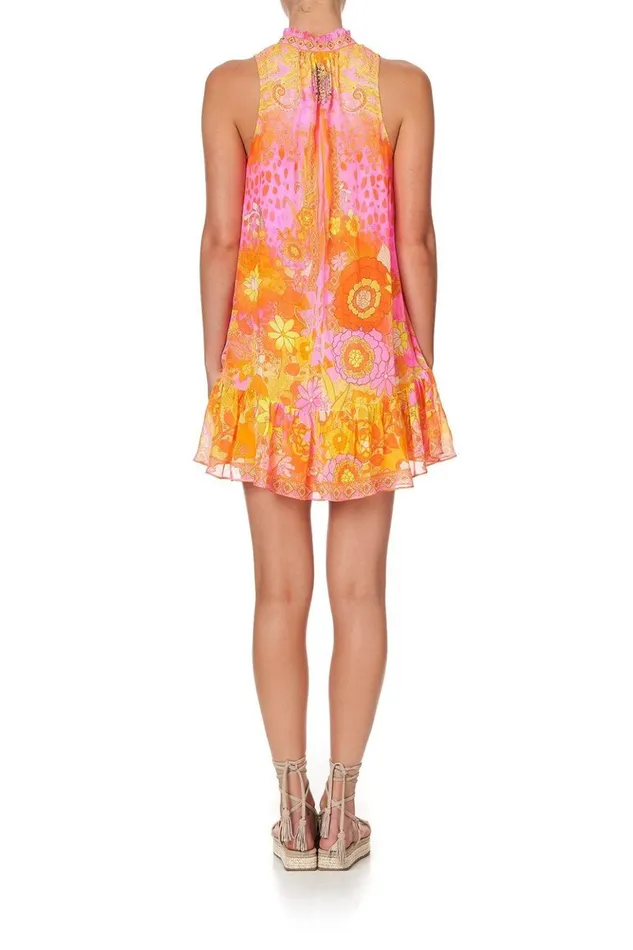 Women Party Dresses Camilla High Neck Ruffle Dress Hair Hair Hair