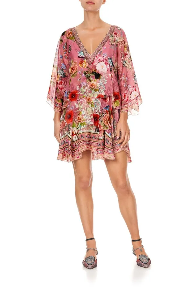 Women Party Dresses Camilla Layered Frill Short Dress Patchwork Heart