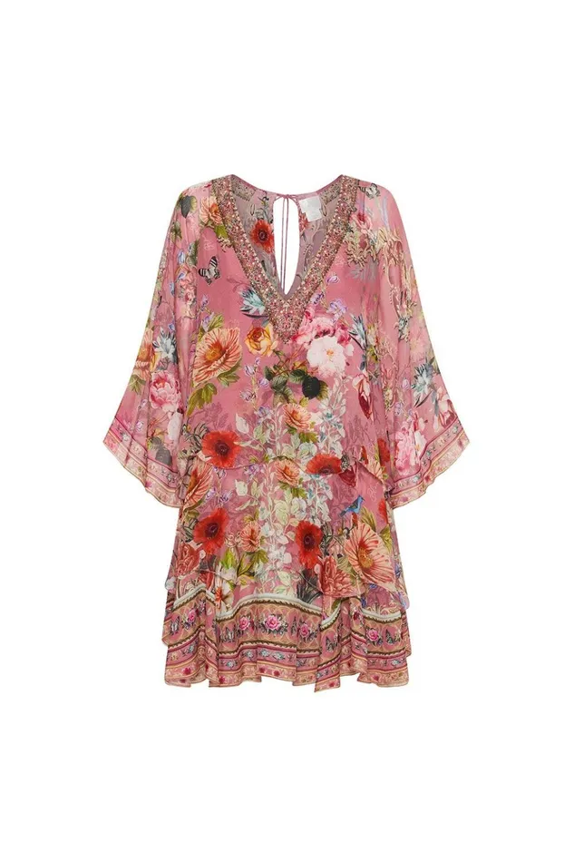 Women Party Dresses Camilla Layered Frill Short Dress Patchwork Heart