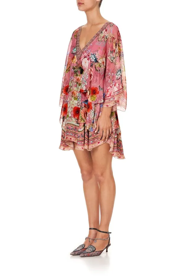 Women Party Dresses Camilla Layered Frill Short Dress Patchwork Heart