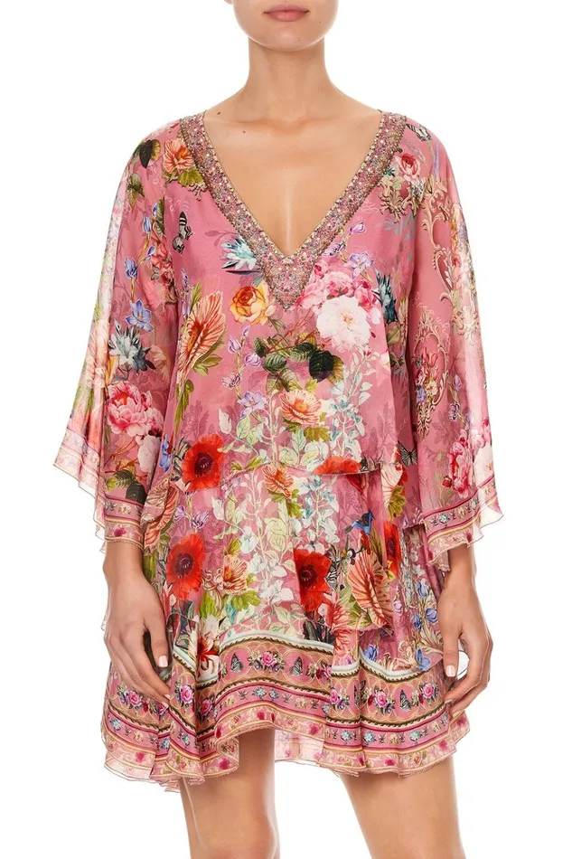 Women Party Dresses Camilla Layered Frill Short Dress Patchwork Heart