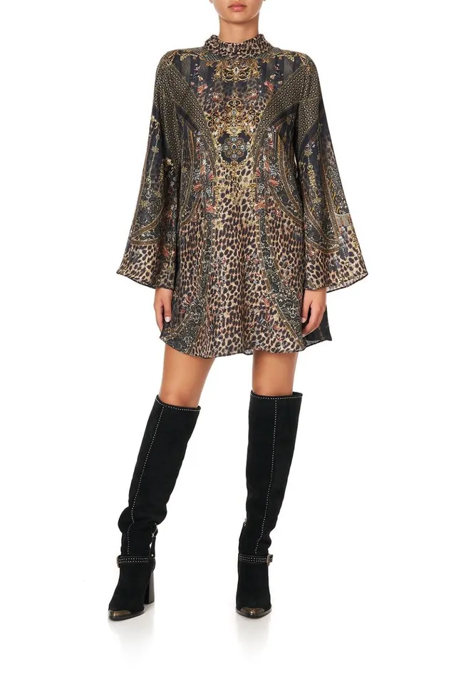 Women Party Dresses Camilla Long Sleeve Swing Dress Abingdon Palace