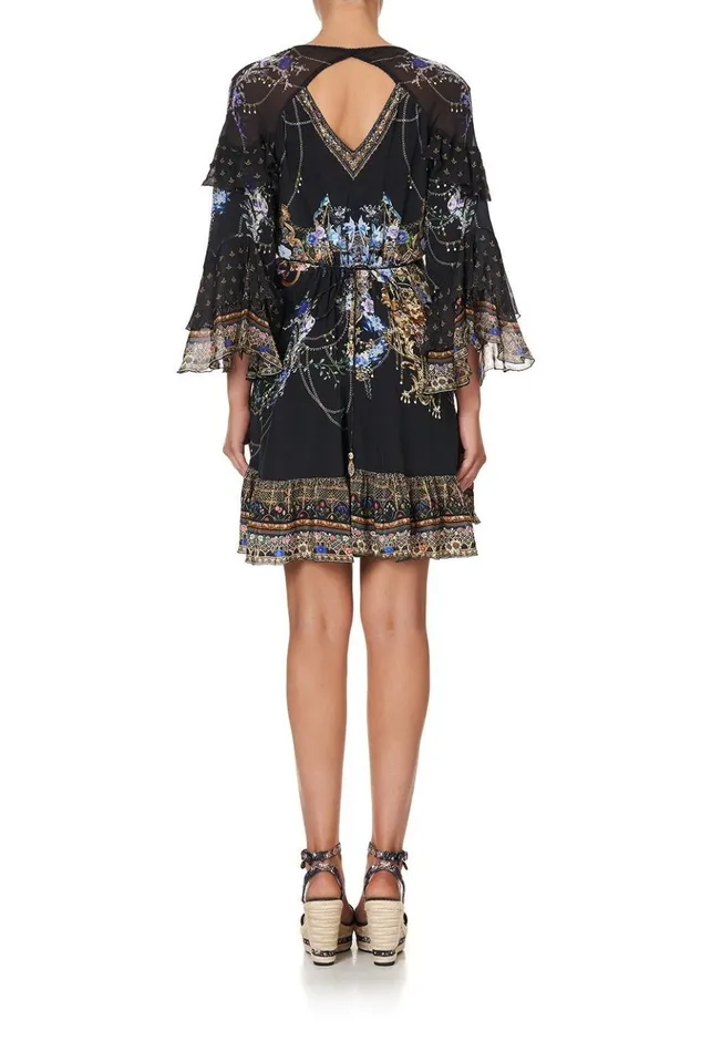 Women Party Dresses Camilla Short Wrap Dress With Ruffles Palace Playhouse