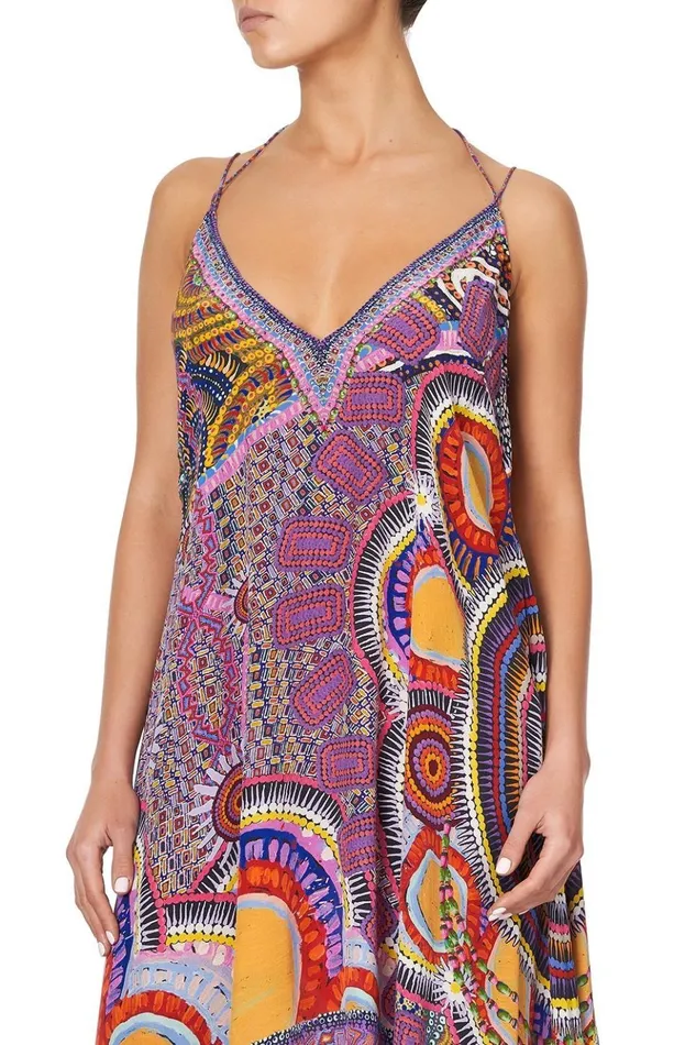 Women Party Dresses Camilla VNeck Strappy Flare Dress Warlu Dreaming