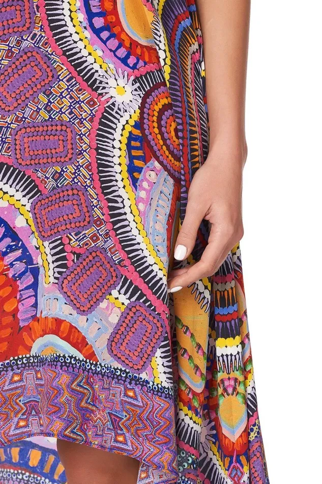Women Party Dresses Camilla VNeck Strappy Flare Dress Warlu Dreaming