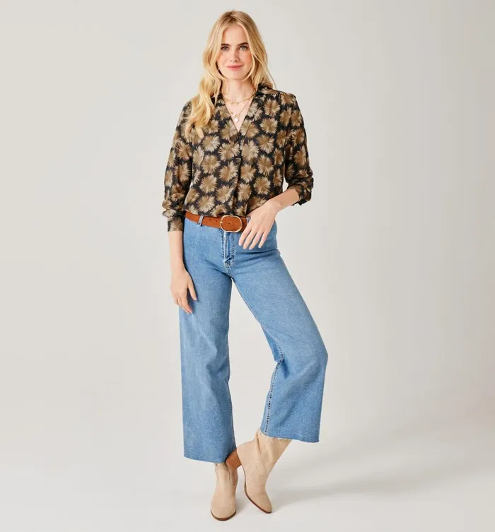 Women Patterned Blouse 8211 Grey Print Promod Shirts And Tunics Women Patterned Blouse 8211 Grey Print Promod Shirts And Tunics