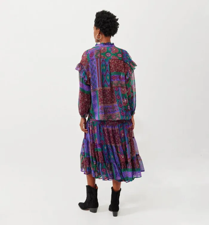 Women Patterned Frilly Blouse 8211 Multicolour Print Promod Shirts And Tunics Women Patterned Frilly Blouse 8211 Multicolour Print Promod Shirts And Tunics