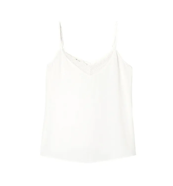 Women Patterned Strappy Top 8211 Ecru Promod Tops Women Patterned Strappy Top 8211 Ecru Promod Tops