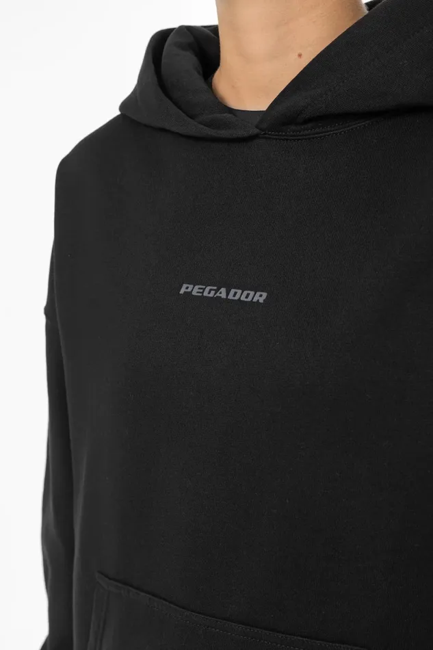 Women Pegador Hoodies Atna Logo Oversized Hoodie Washed Black Dark Grey Women Pegador Hoodies Atna Logo Oversized Hoodie Washed Black Dark Grey