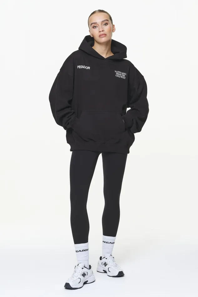 Women Pegador Hoodies Cadogan Oversized Hoodie Black Women Pegador Hoodies Cadogan Oversized Hoodie Black