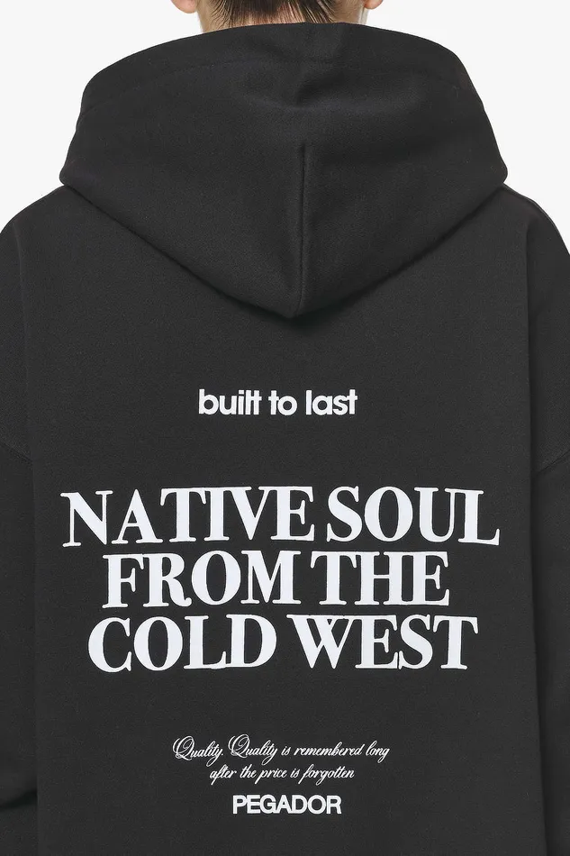 Women Pegador Hoodies Cadogan Oversized Hoodie Black Women Pegador Hoodies Cadogan Oversized Hoodie Black
