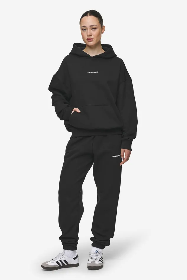 Women Pegador Hoodies Clarita Logo Oversized HoodieBlack White Gum Women Pegador Hoodies Clarita Logo Oversized HoodieBlack White Gum