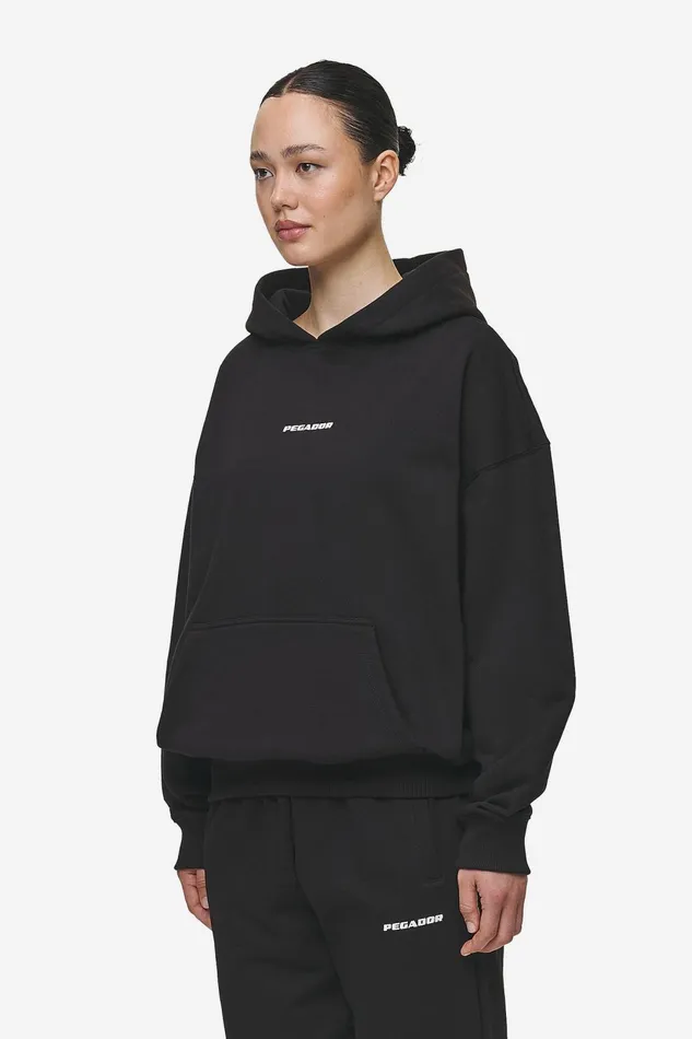 Women Pegador Hoodies Clarita Logo Oversized HoodieBlack White Gum Women Pegador Hoodies Clarita Logo Oversized HoodieBlack White Gum