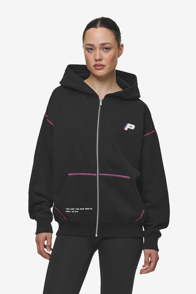 Women Pegador Hoodies Jenna Oversized Sweat Jacket Washed Black