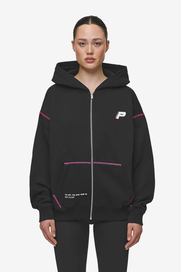 Women Pegador Hoodies Jenna Oversized Sweat Jacket Washed Black Women Pegador Hoodies Jenna Oversized Sweat Jacket Washed Black