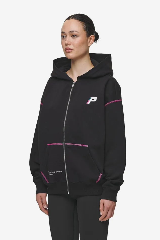 Women Pegador Hoodies Jenna Oversized Sweat Jacket Washed Black Women Pegador Hoodies Jenna Oversized Sweat Jacket Washed Black