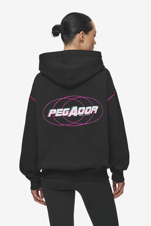 Women Pegador Hoodies Jenna Oversized Sweat Jacket Washed Black Women Pegador Hoodies Jenna Oversized Sweat Jacket Washed Black