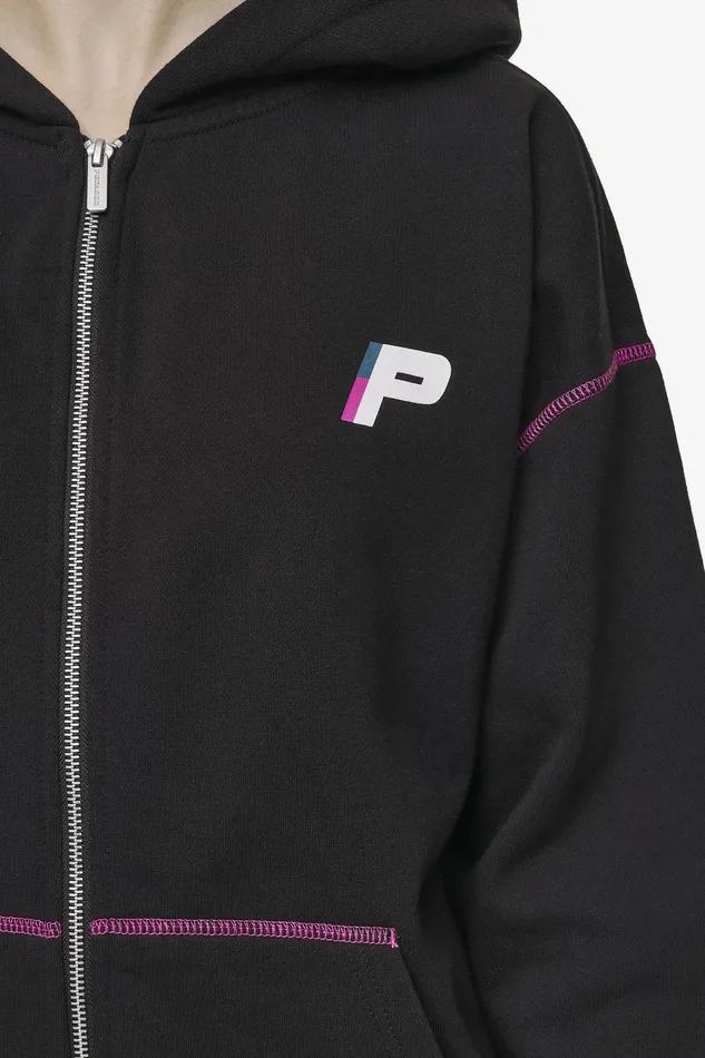 Women Pegador Hoodies Jenna Oversized Sweat Jacket Washed Black Women Pegador Hoodies Jenna Oversized Sweat Jacket Washed Black