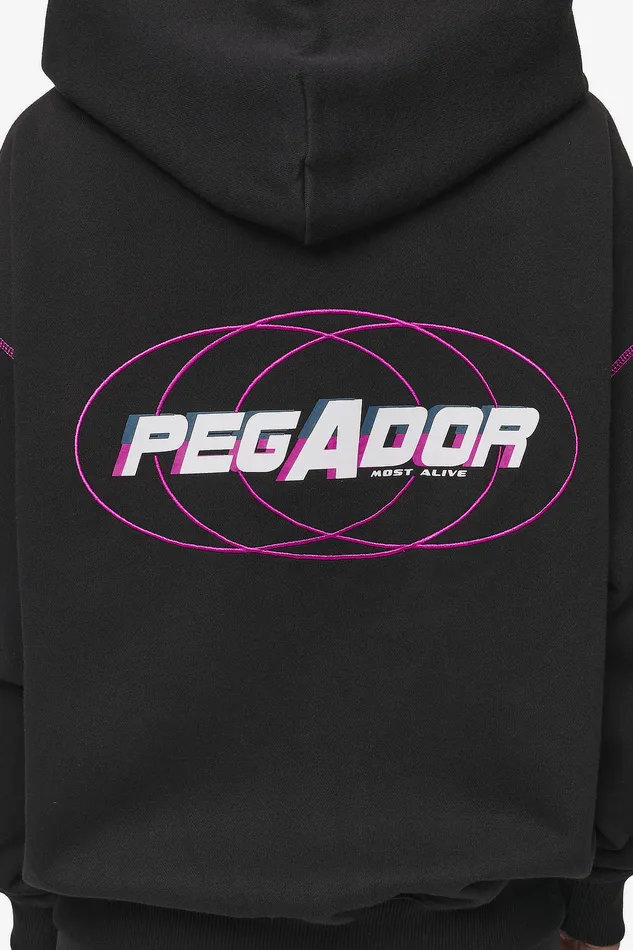 Women Pegador Hoodies Jenna Oversized Sweat Jacket Washed Black Women Pegador Hoodies Jenna Oversized Sweat Jacket Washed Black