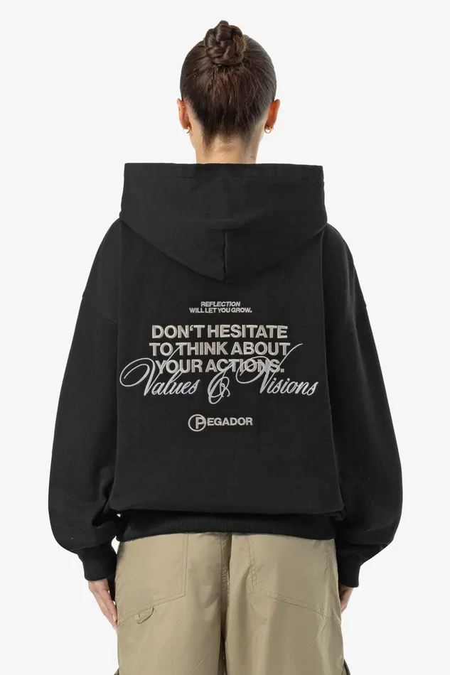 Women Pegador Hoodies Lina Oversized Hoodie Washed Black