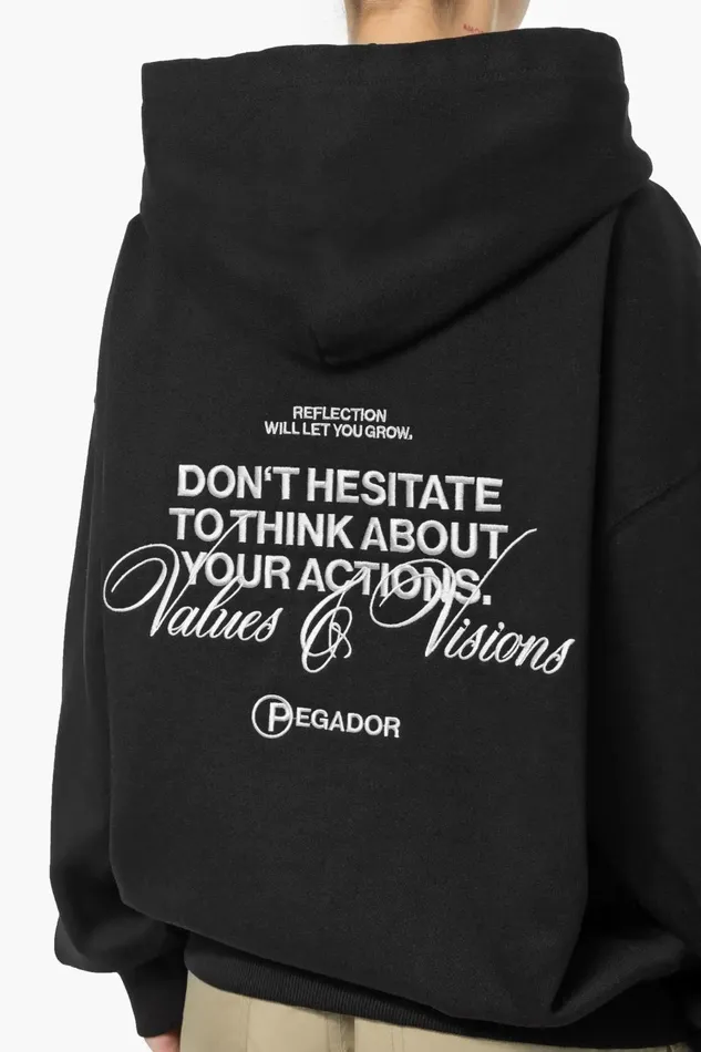 Women Pegador Hoodies Lina Oversized Hoodie Washed Black Women Pegador Hoodies Lina Oversized Hoodie Washed Black
