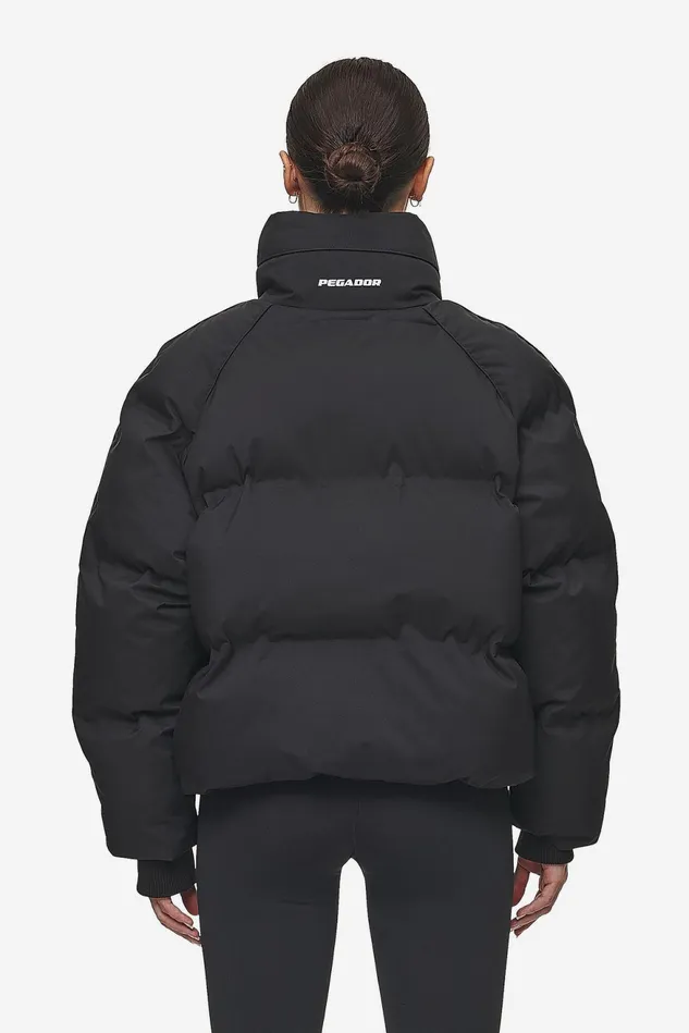Women Pegador Jacken Henra Oversized Raglan Puffer Jacket Black