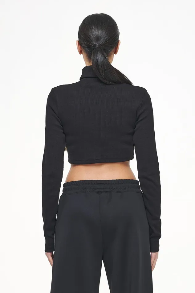 Women Pegador Longsleeves Zito Rib Cropped Turtleneck Longsleeve Black Women Pegador Longsleeves Zito Rib Cropped Turtleneck Longsleeve Black