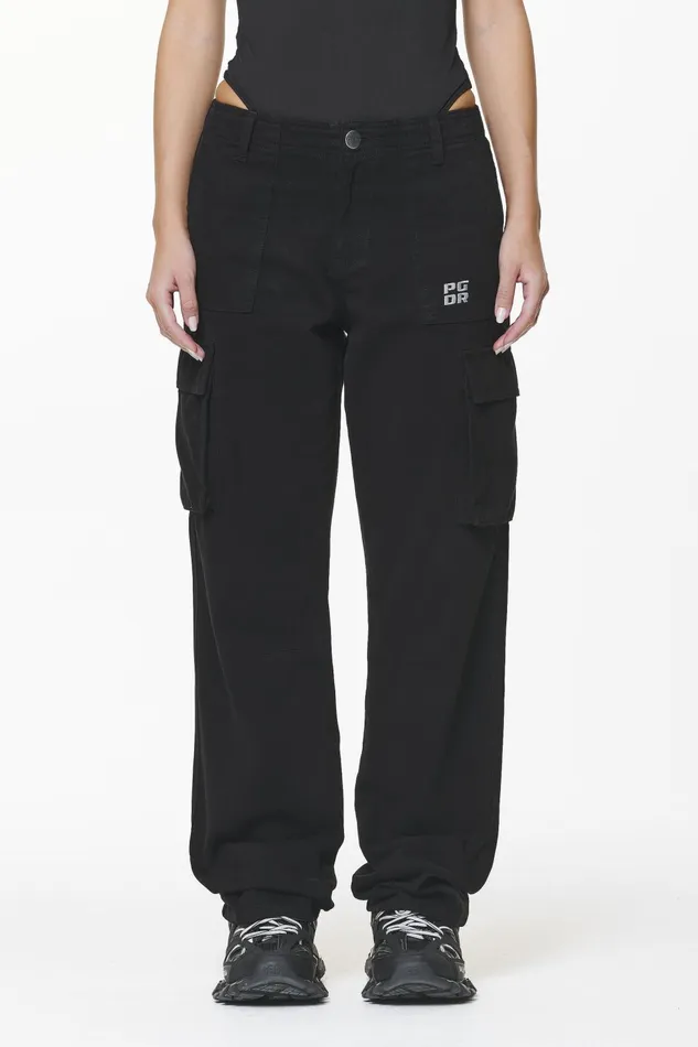 Women Pegador Pants Bodo Wide Cargo Pants Black Women Pegador Pants Bodo Wide Cargo Pants Black