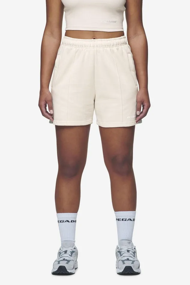 Women Pegador Shorts Sully High Waisted Shorts Washed Coast Sand White Gum