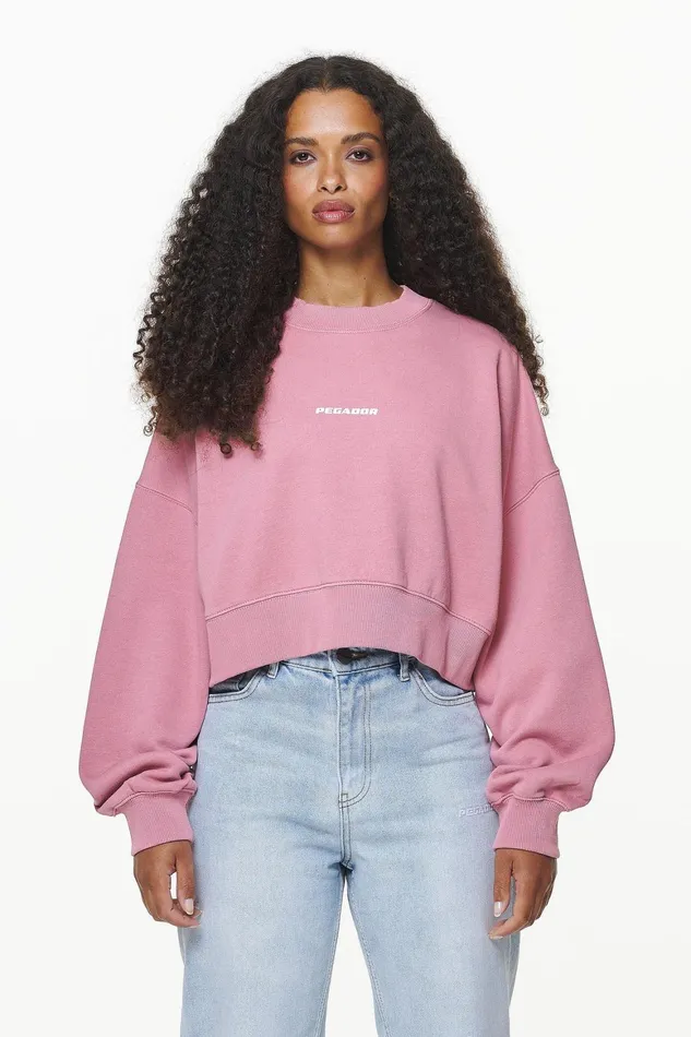Women Pegador Sweaters Dorothy Cropped Oversized Sweater Vintage Washed Rust Pink Women Pegador Sweaters Dorothy Cropped Oversized Sweater Vintage Washed Rust Pink