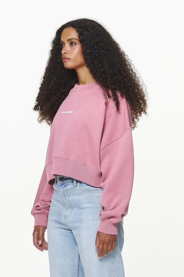 Women Pegador Sweaters Dorothy Cropped Oversized Sweater Vintage Washed Rust Pink Women Pegador Sweaters Dorothy Cropped Oversized Sweater Vintage Washed Rust Pink