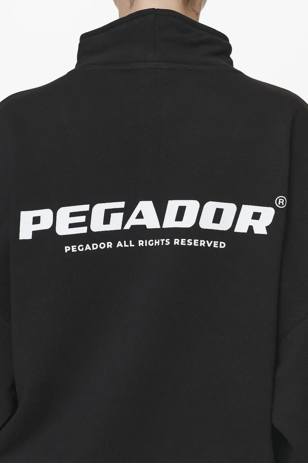 Women Pegador Sweaters Vuku Logo Oversized Halfzip Black Women Pegador Sweaters Vuku Logo Oversized Halfzip Black