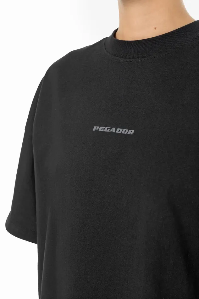 Women Pegador Tees Bracy Heavy Oversized Tee Washed Black Dark Grey Gum Women Pegador Tees Bracy Heavy Oversized Tee Washed Black Dark Grey Gum