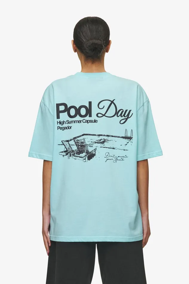 Women Pegador Tees Patino Oversized Tee Washed Sky Blue