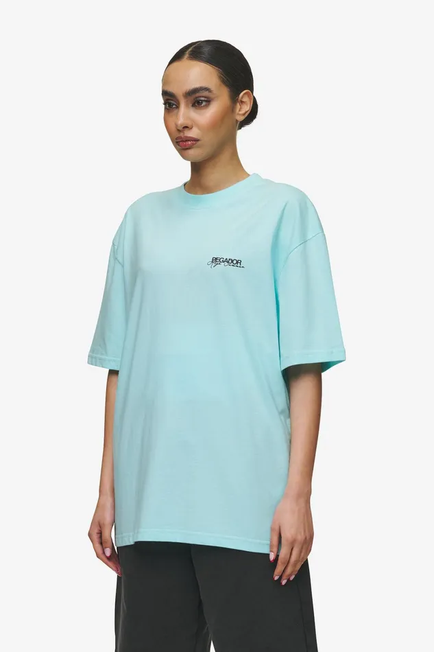 Women Pegador Tees Patino Oversized Tee Washed Sky Blue Women Pegador Tees Patino Oversized Tee Washed Sky Blue